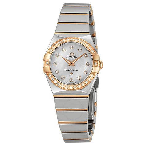 omega lady watch with diamonds|women's omega constellation diamond watch.